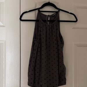 Express Black Polka Dot Tank Top